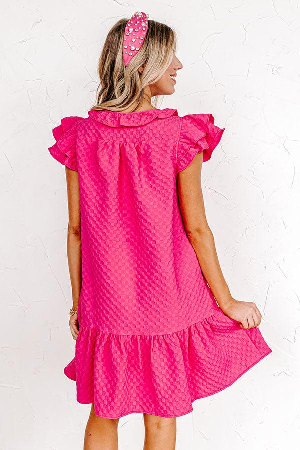Impressions Cutest In The Room Shift Dress In Hot Pink