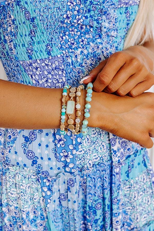 Impressions Daily Entertainment Stretch Bracelet Set In Mint