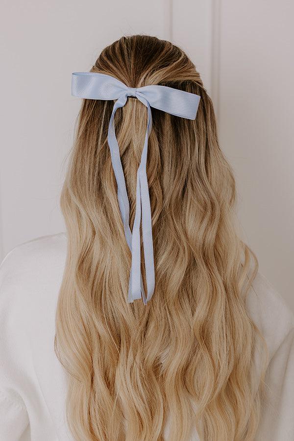 Impressions Darling Smile Bow Hair Clip In Sky Blue