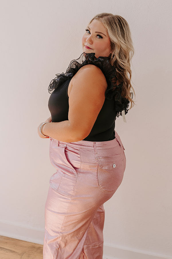 Impressions Dashing Darling Bodysuit In Black Curves