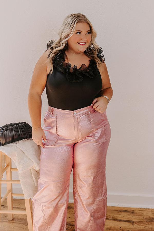 Impressions Dashing Darling Bodysuit In Black Curves