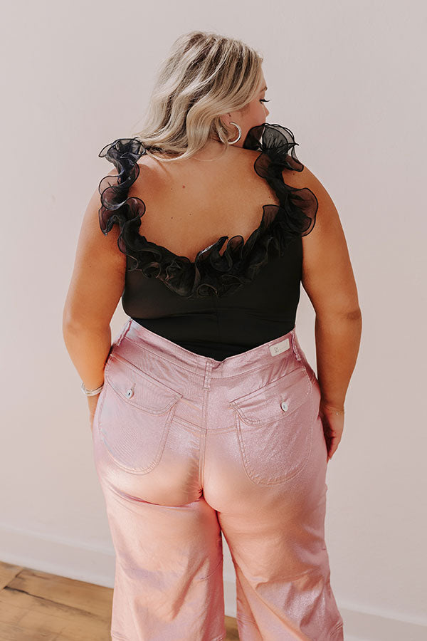 Impressions Dashing Darling Bodysuit In Black Curves