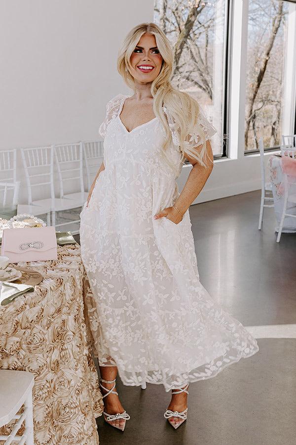 Impressions Daydreaming Of You Embroidered Midi Curves