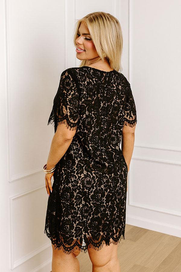 Impressions Dearest Memory Lace Dress In Black Curves