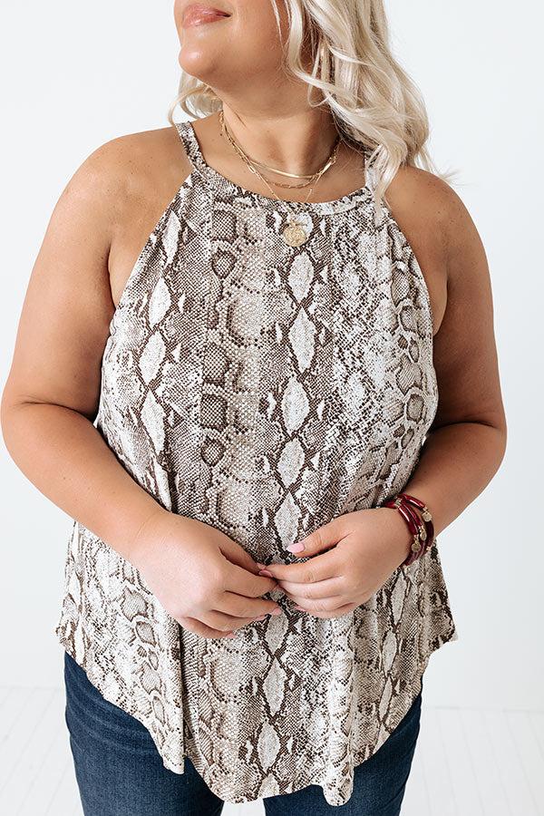 Impressions Deepest Desires Snake Print Tank Curves