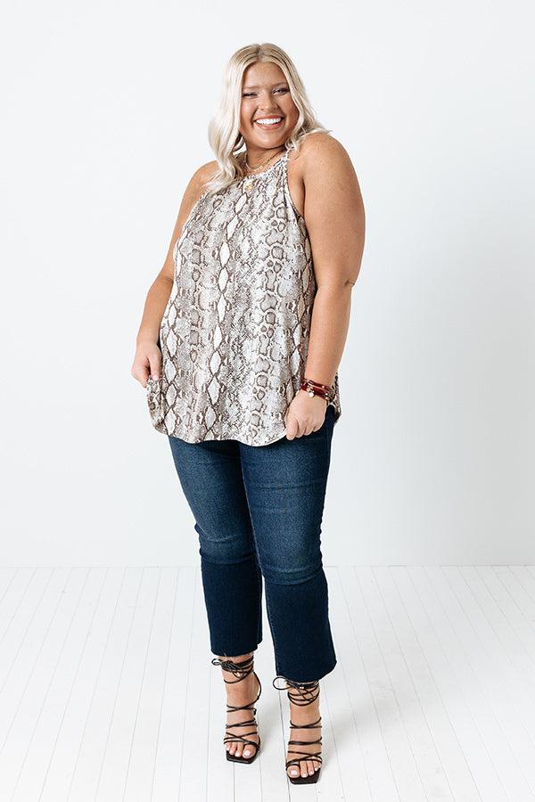 Impressions Deepest Desires Snake Print Tank Curves