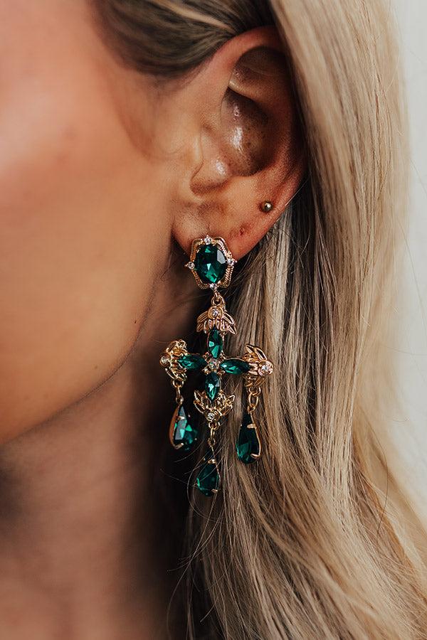 Impressions Destined For Decadence Earrings In Emerald