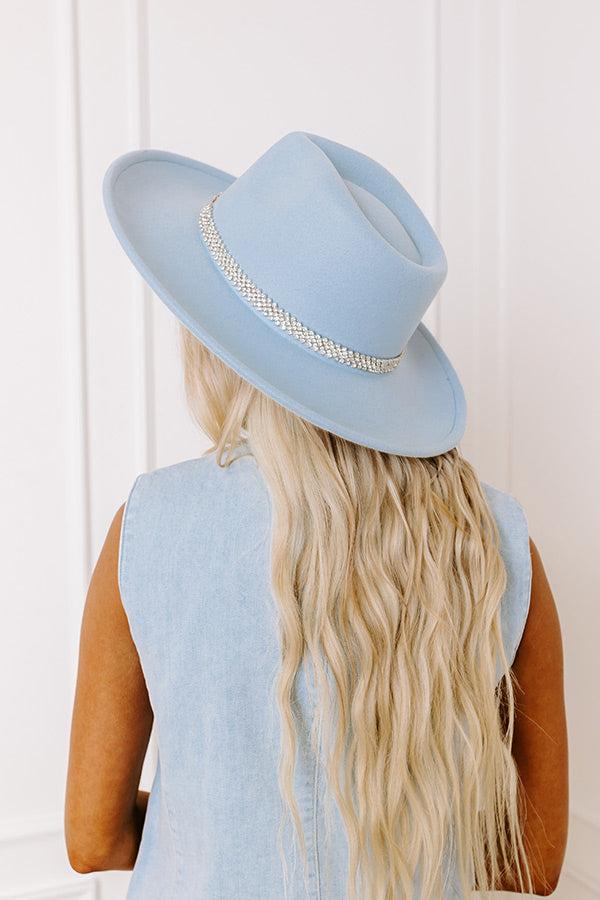Impressions Downtown Nashville Felt Fedora In Sky Blue
