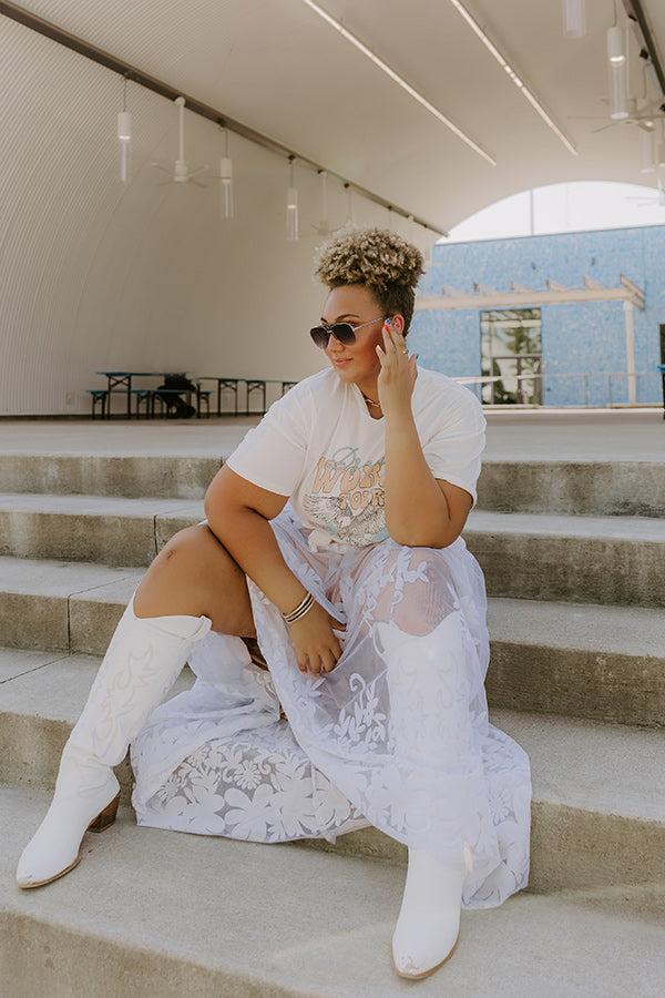 Impressions Dreamer World Tour Graphic Tee In White Curves