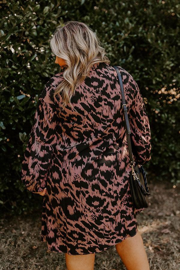 Impressions Dreaming Of Soho Button Down Mini Dress Curves