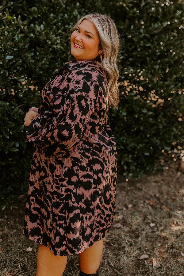 Impressions Dreaming Of Soho Button Down Mini Dress Curves