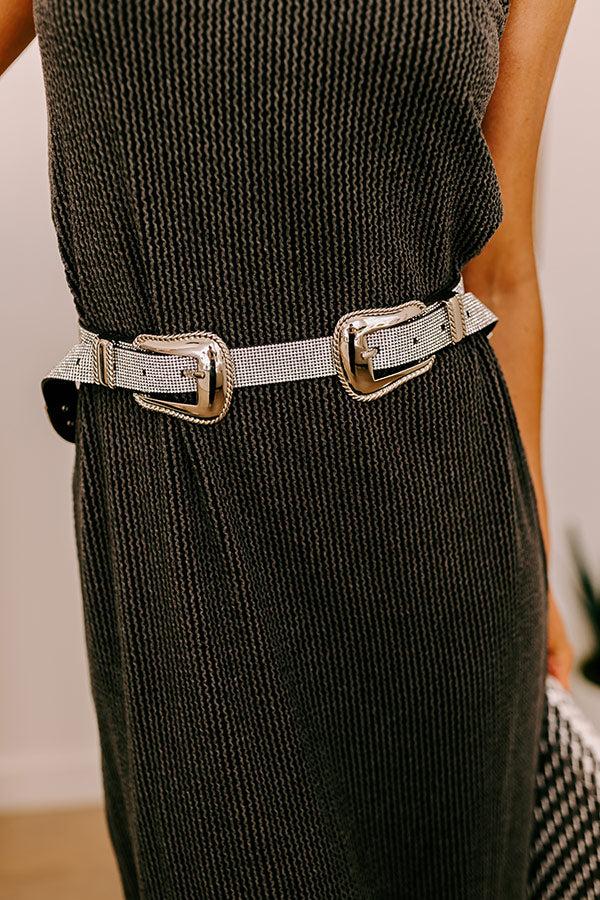 Impressions Driving Country Roads Rhinestone Belt In Silver