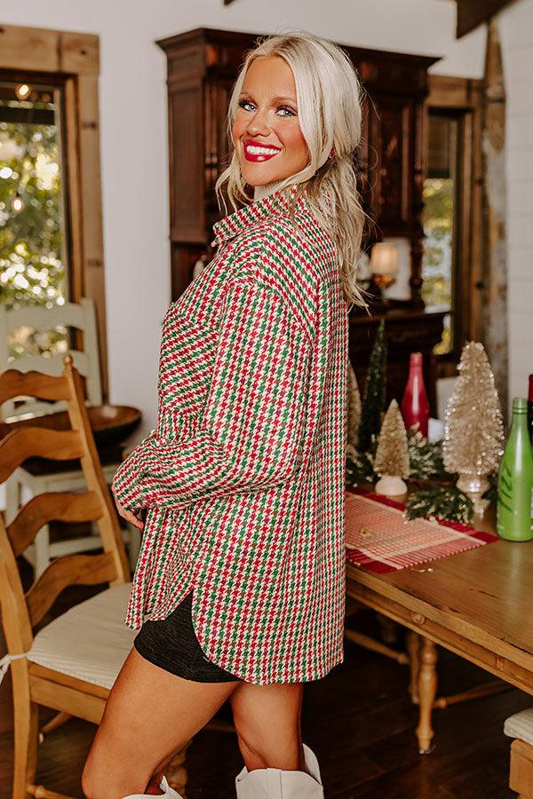 Impressions Easily Impressed Faux Suede Houndstooth Jacket