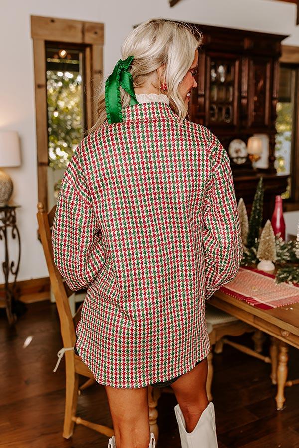 Impressions Easily Impressed Faux Suede Houndstooth Jacket