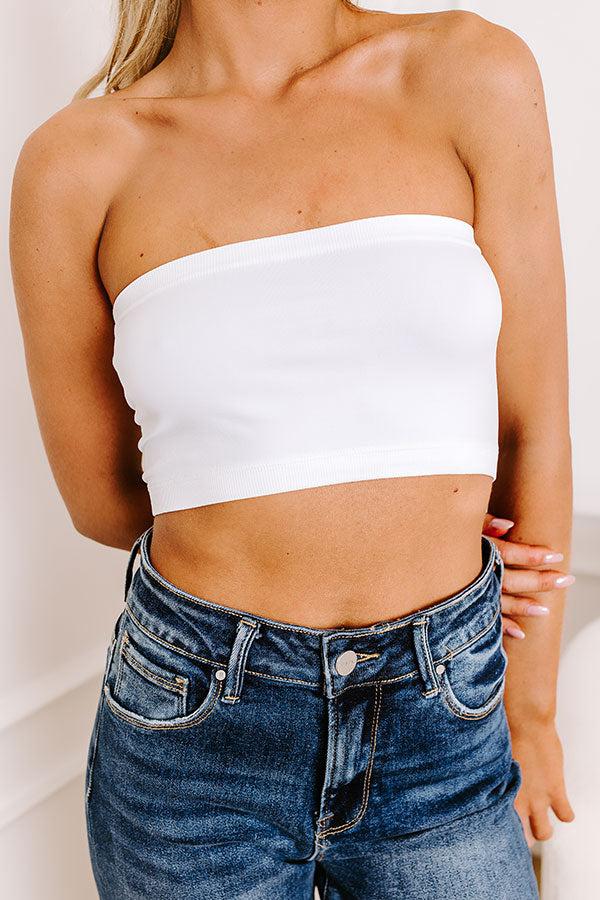 Impressions Easily Paired Seamless Bandeau Top In White