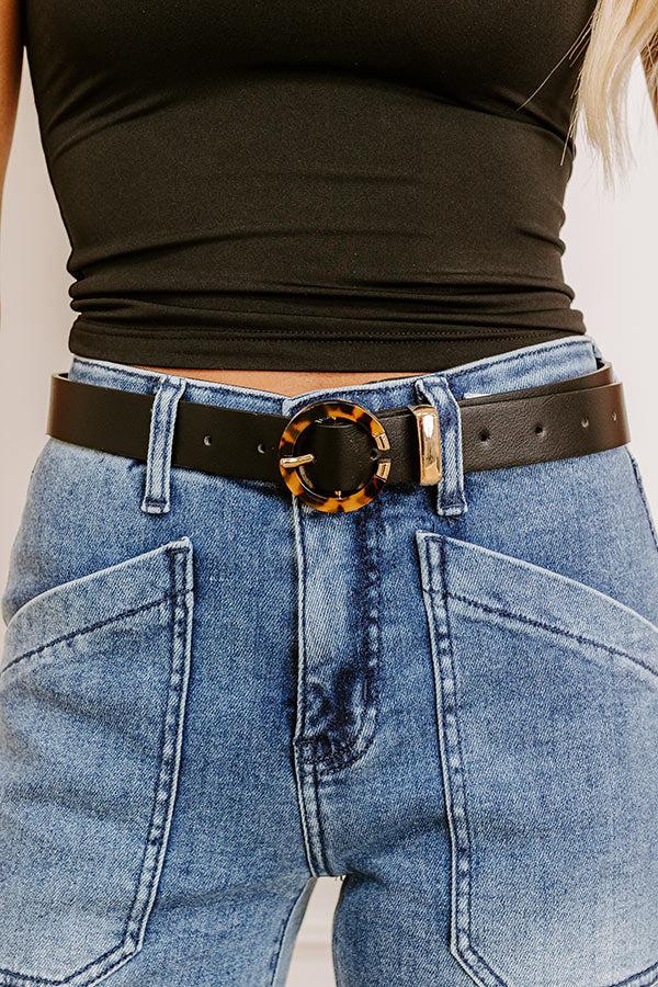 Impressions Easy To Style Faux Leather Belt In Black