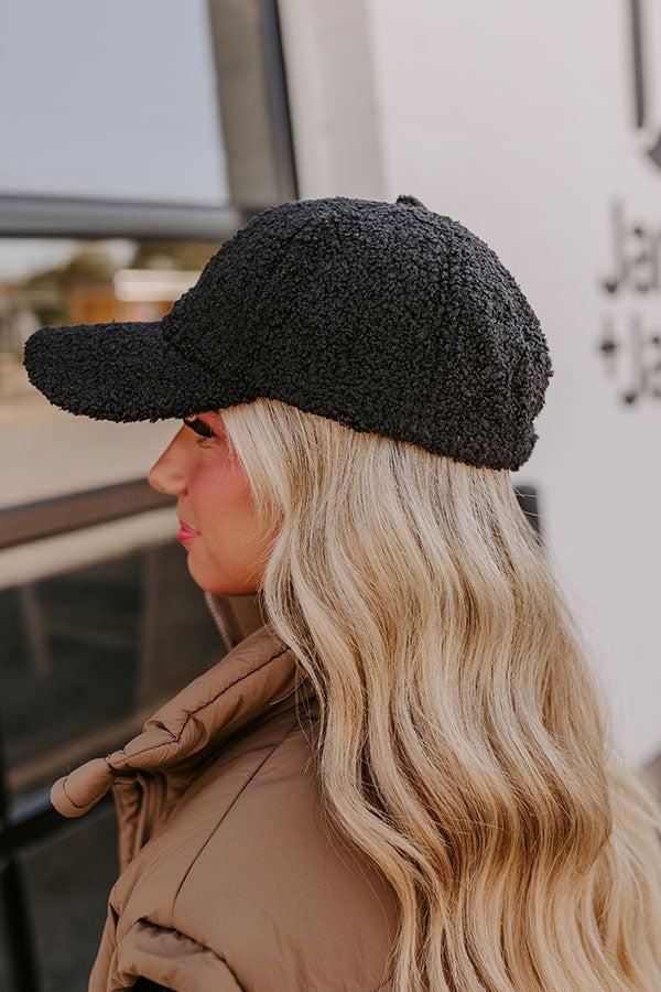 Impressions Easy To Style Sherpa Baseball Cap In Black