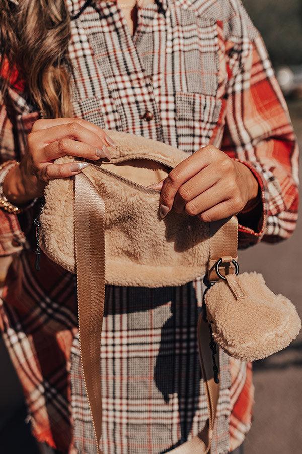 Impressions Easy To Style Sherpa Fanny Pack In Beige