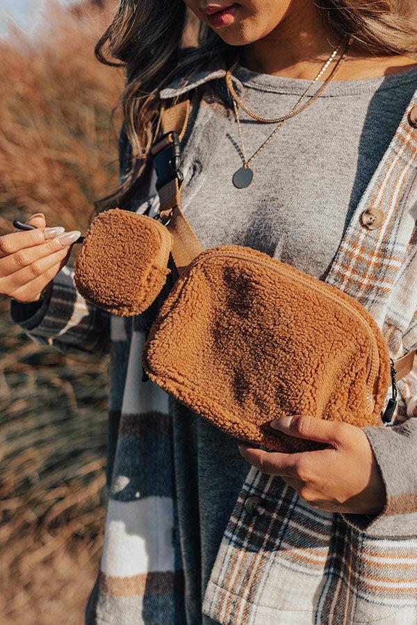Impressions Easy To Style Sherpa Fanny Pack In Brown