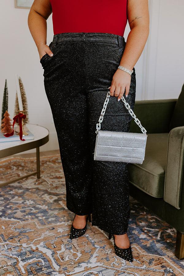 Impressions Eleven Madison High Waist Glitter Pants Curves