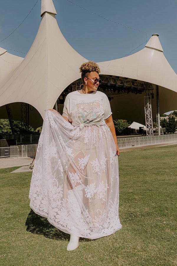 Impressions Encore Please Maxi Dress In White Curves