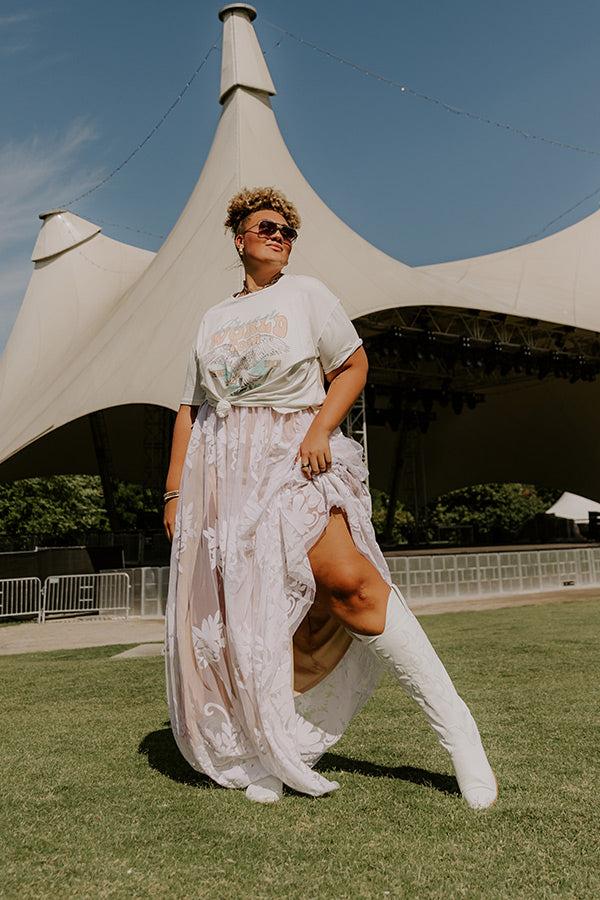 Impressions Encore Please Maxi Dress In White Curves