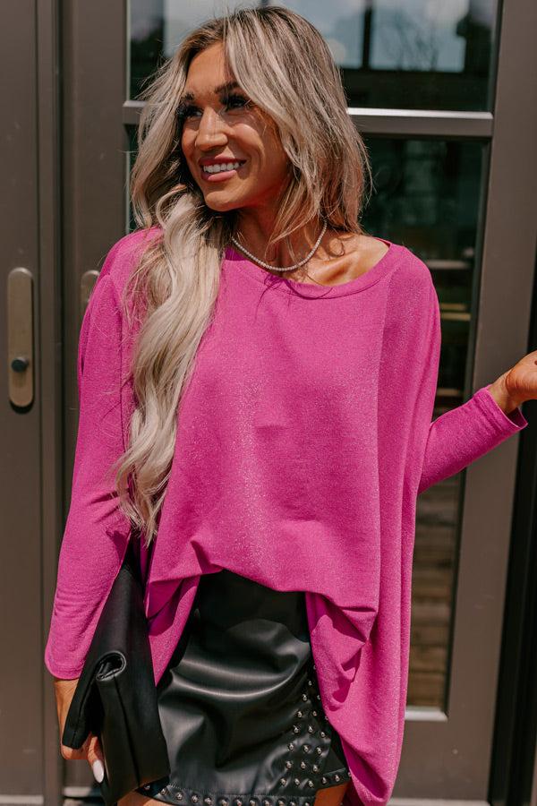 Impressions Endless Sophistication Tunic In Fuchsia