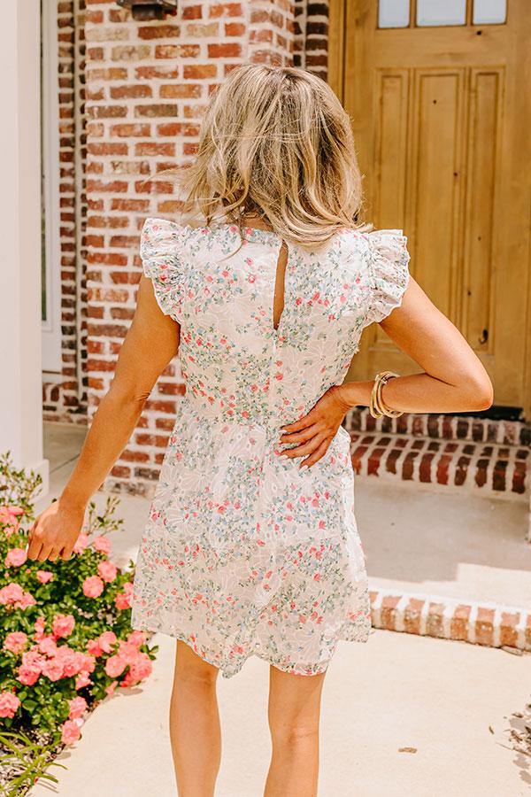 Impressions English Tea Garden Embroidered Eyelet Mini Dress