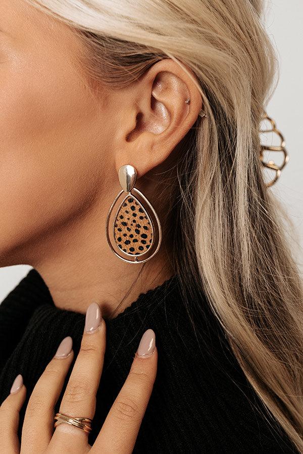 Impressions Every Night Is A New Adventure Earrings In Cheetah Print