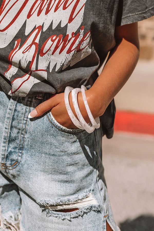 Impressions Everyday Excitement Bangle Bracelet Set In Ivory