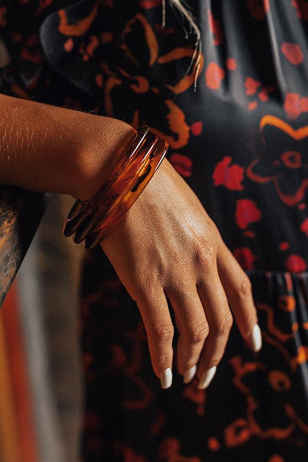 Impressions Everyday Excitement Bangle Bracelet Set In Tortoiseshell