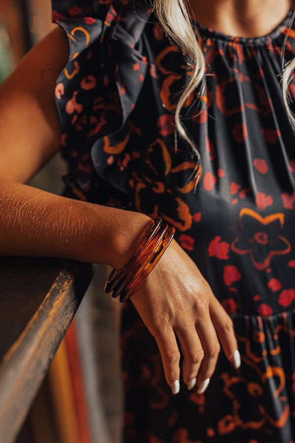 Impressions Everyday Excitement Bangle Bracelet Set In Tortoiseshell