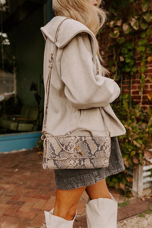 Impressions Exclusive Party Faux Leather Purse In Snake Print