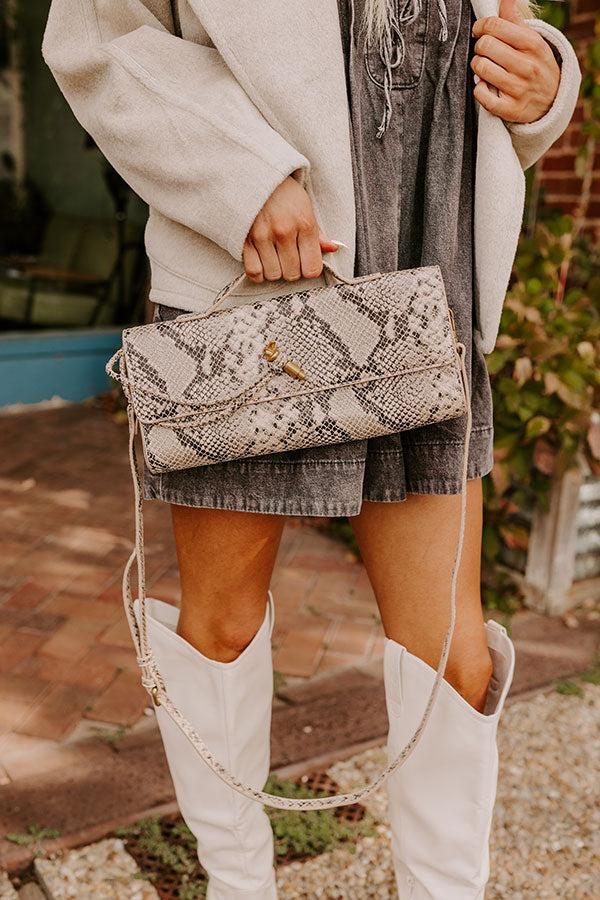 Impressions Exclusive Party Faux Leather Purse in Snake Print