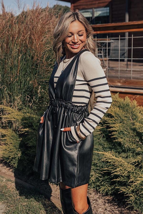 Impressions Fabulous Approach Faux Leather Mini Dress