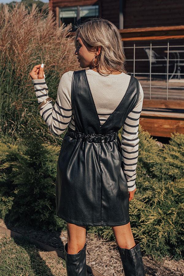 Impressions Fabulous Approach Faux Leather Mini Dress