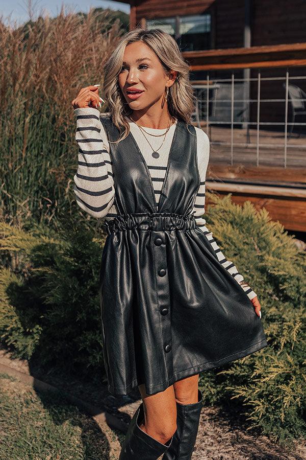 Impressions Fabulous Approach Faux Leather Mini Dress