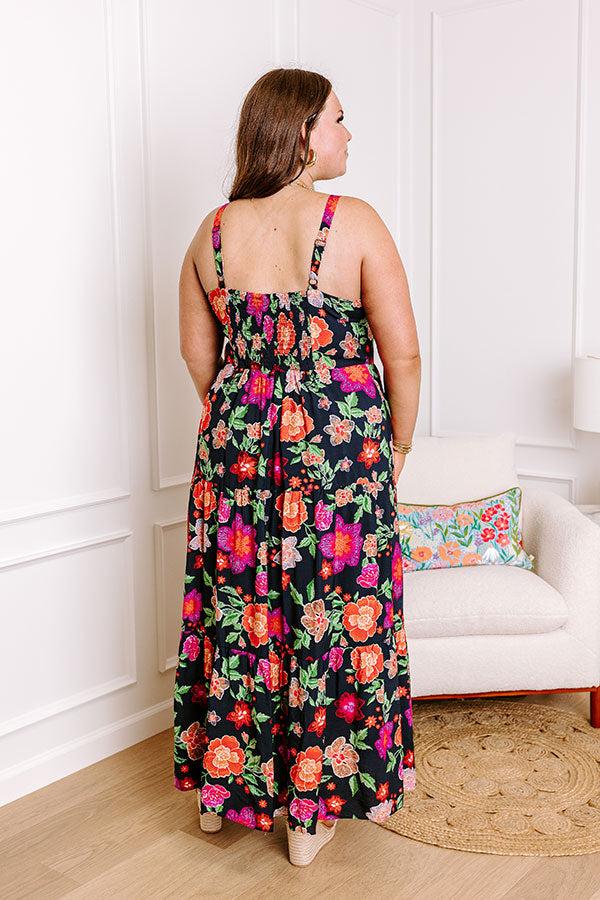 Impressions Fabulous Fiesta Floral Maxi Dress Curves