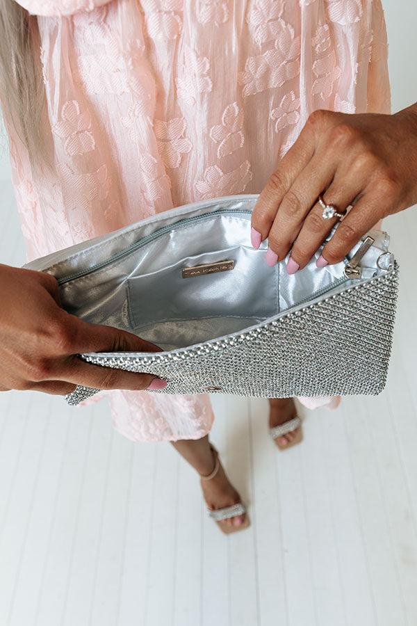 Impressions Fabulous Time Rhinestone Clutch In Silver