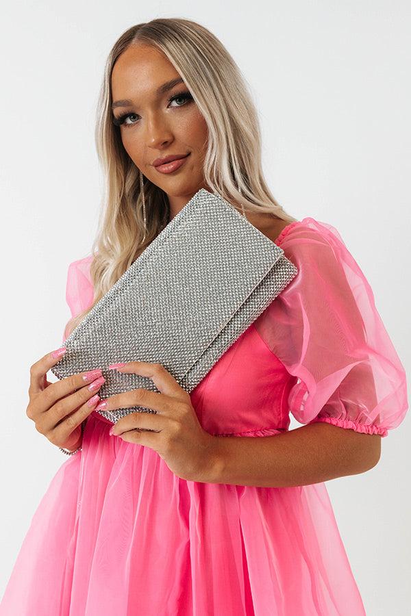 Impressions Fabulous Time Rhinestone Clutch In Silver