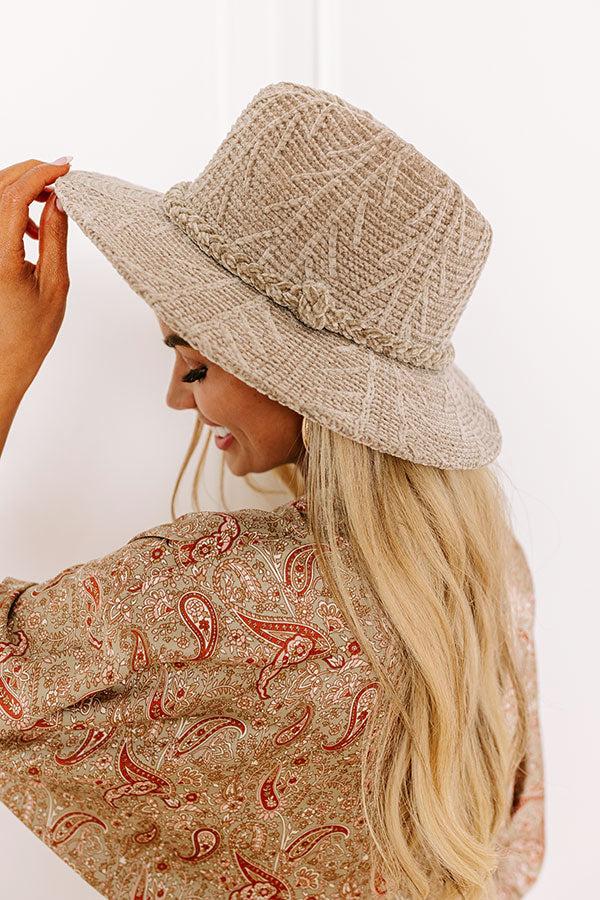Impressions Fall Dreaming Chenille Woven Fedora In Taupe