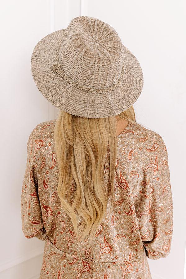 Impressions Fall Dreaming Chenille Woven Fedora In Taupe