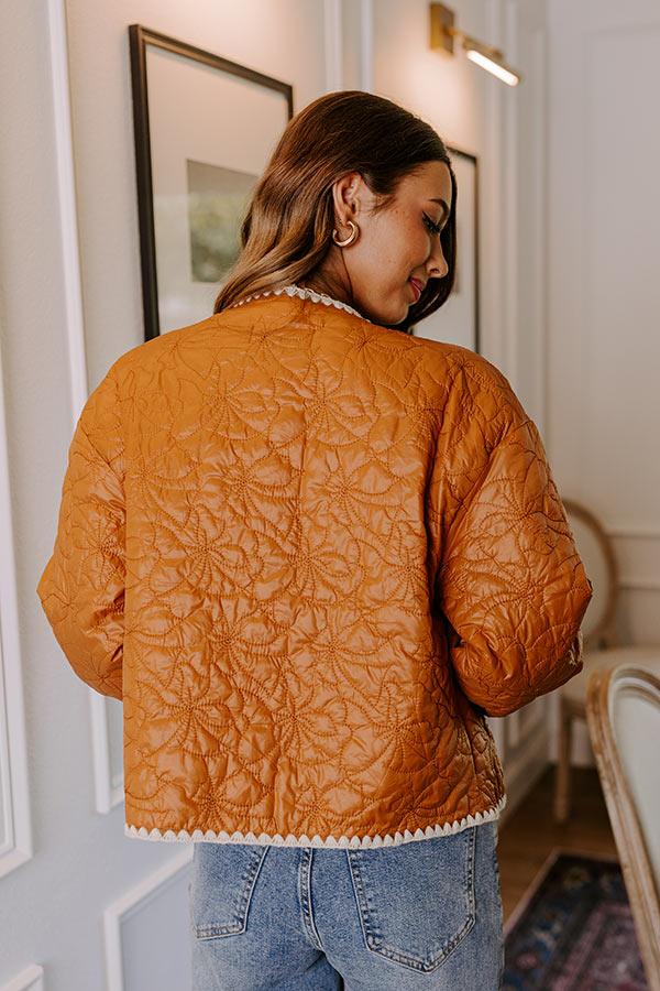 Impressions Fall Festival Quilted Jacket In Pumpkin