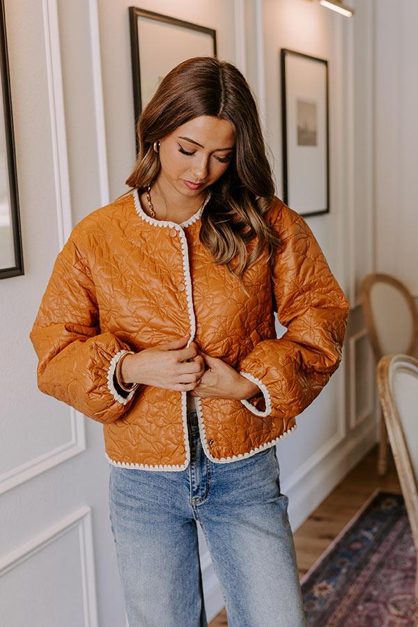 Impressions Fall Festival Quilted Jacket in Pumpkin