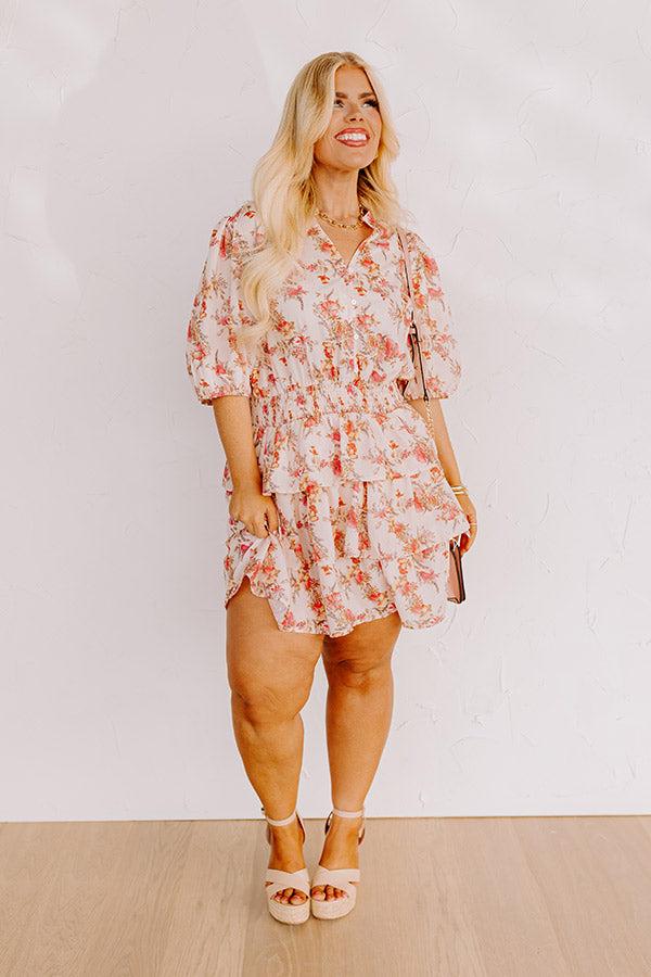 Impressions Feel The Romance Floral Mini Dress Curves