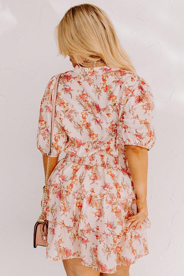 Impressions Feel The Romance Floral Mini Dress Curves