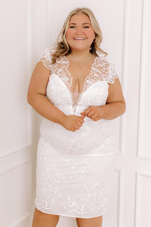 Impressions Feel The Spark Embroidered Mini Dress Curves