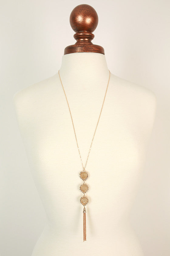 Impressions Feeling Blessed Quartz Necklace in Stone