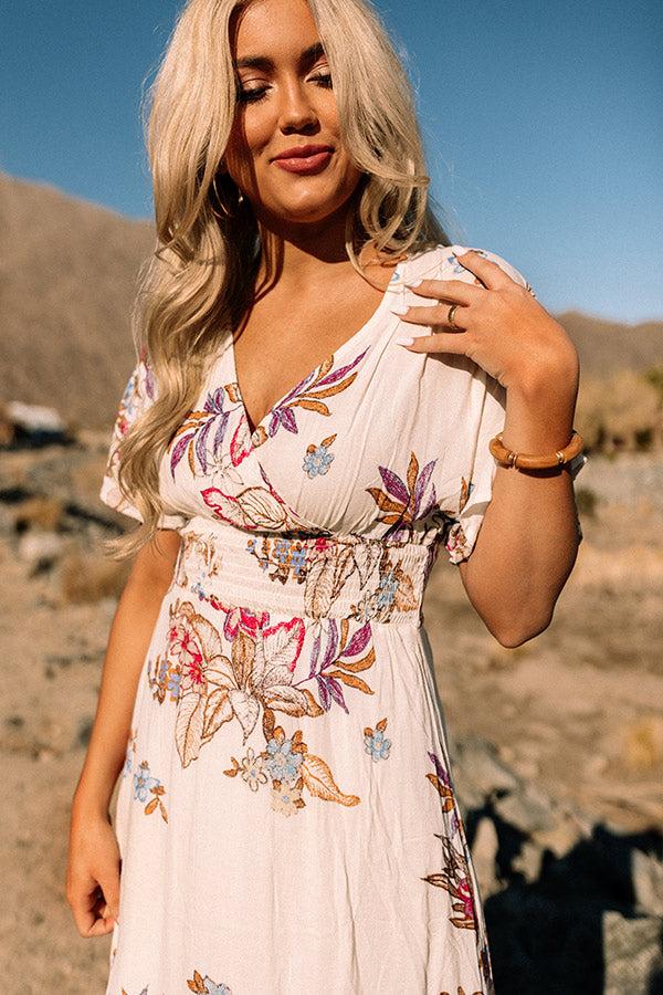 Impressions Feeling Decadent Floral Maxi Dress In Ivory
