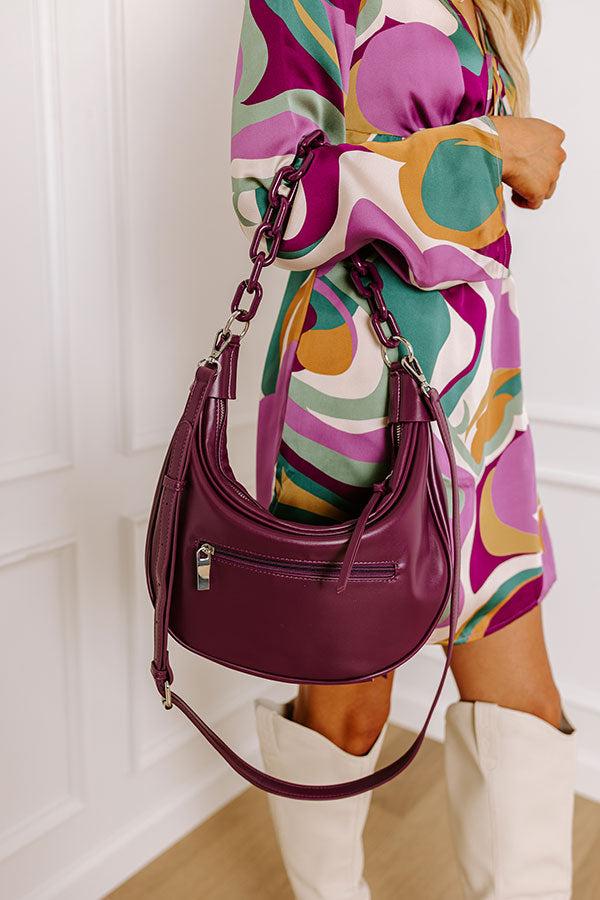 Impressions Feeling Fab Faux Leather Tote In Royal Plum